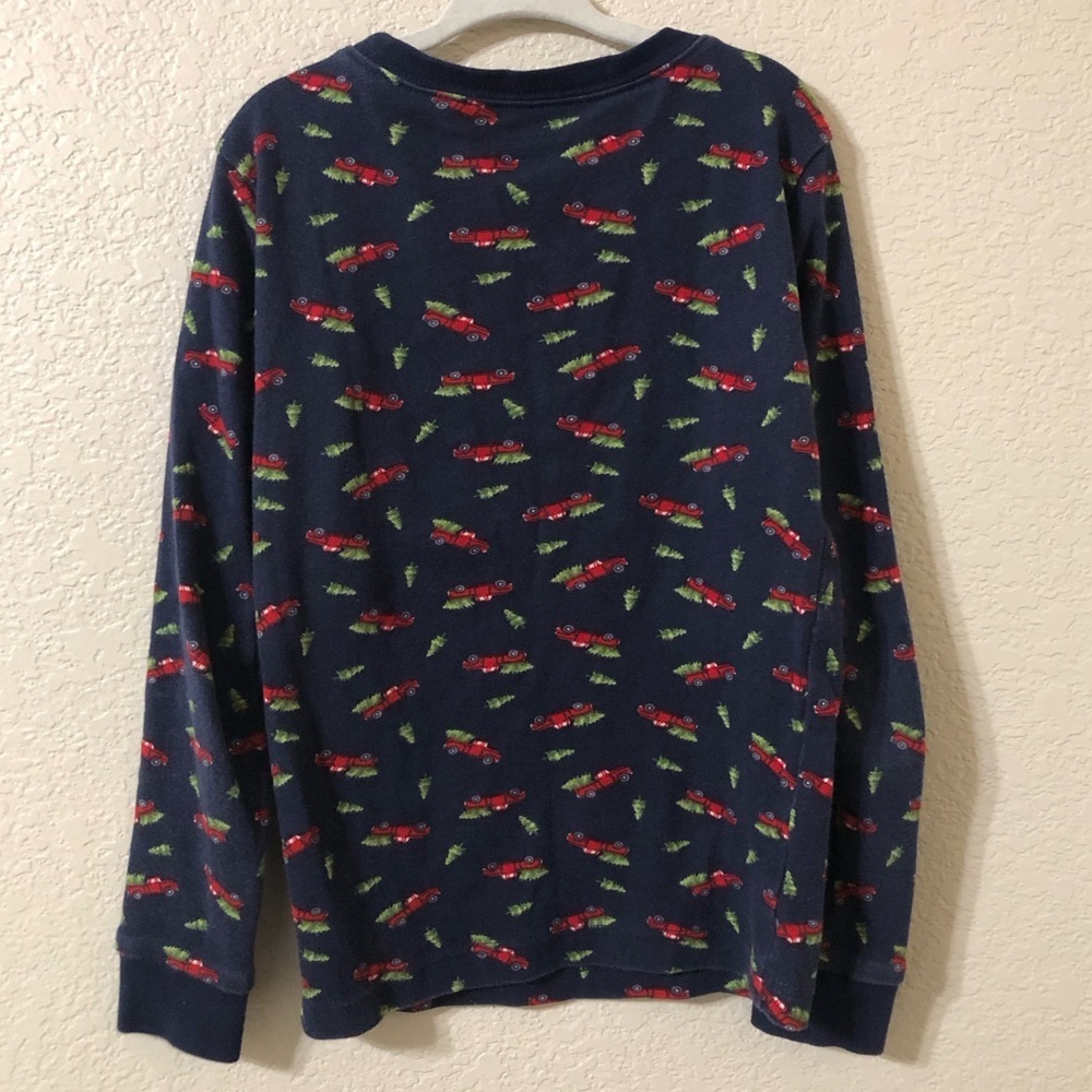 Janie and Jack Good Nigh Pajama Top Holiday Christmas Truck Blue - Size 8 - Picture 5 of 6